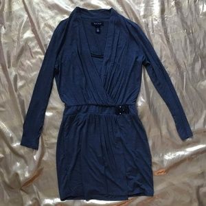 NEW! White House Black Market Dark Grey Wrap Dress